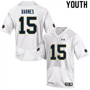 Notre Dame Fighting Irish Youth Ryan Barnes #15 White Under Armour Authentic Stitched College NCAA Football Jersey HAJ7299BB